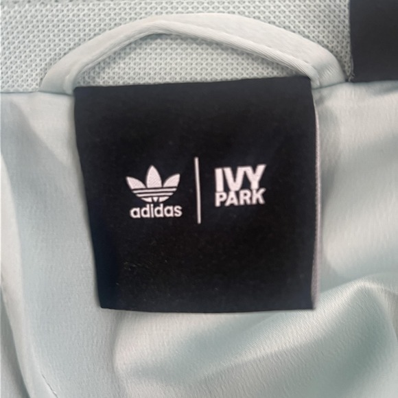Adidas Ivy Park Blazer Jacket Womens Small Mint Green Track Stripe Beyonce - Picture 11 of 16